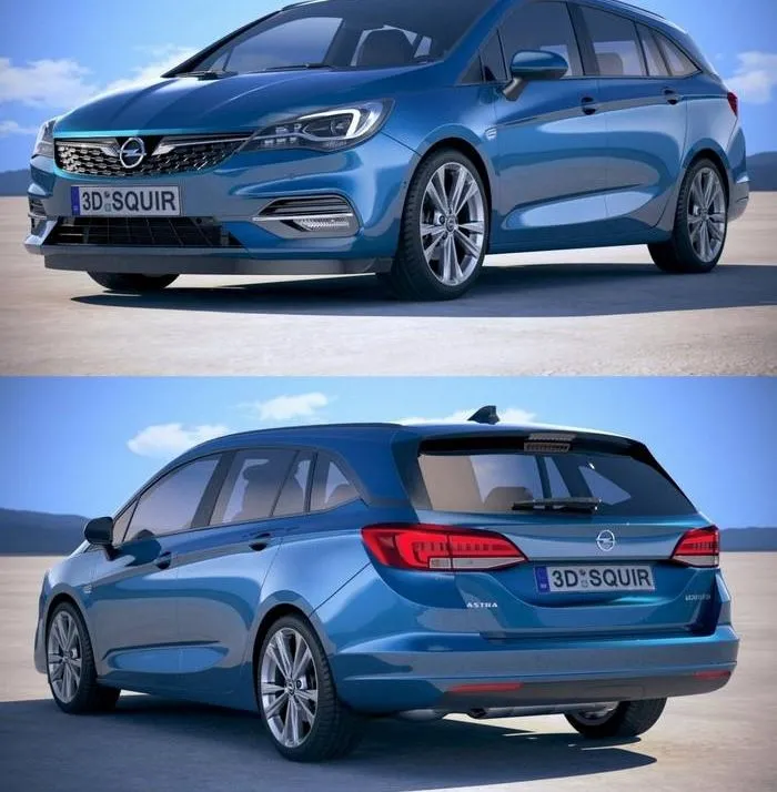 PBR Game 3D Models – Opel Astra Sports Tourer 2020