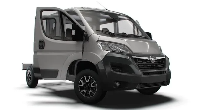 PBR Game 3D Models – Opel Movano Chassis Truck Crcab 3450WB Hqinterior 2023