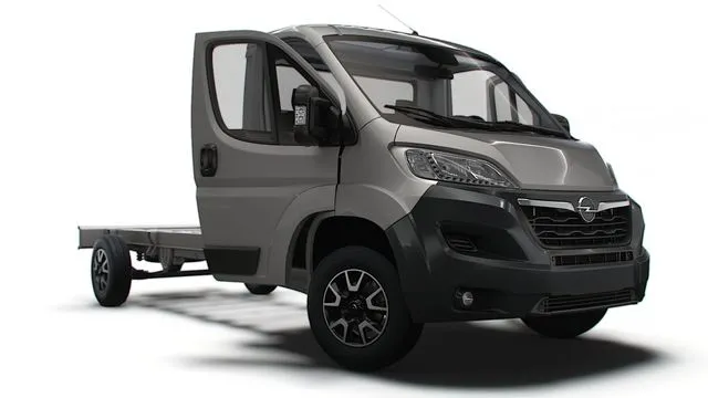 PBR Game 3D Models – Opel Movano Chassis Truck SCab 4300WB HQInterior 2023