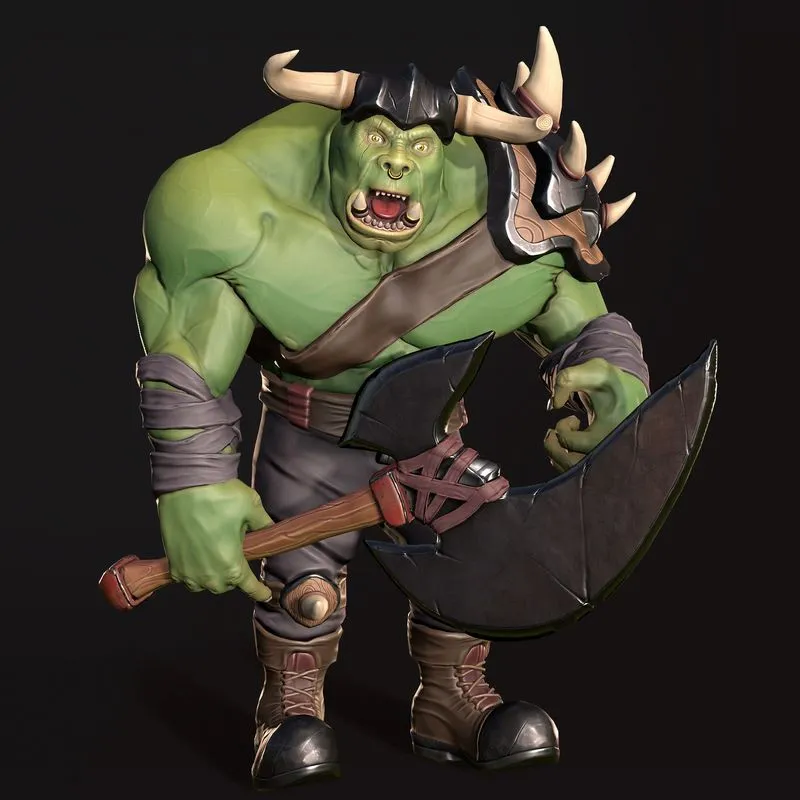 PBR Game 3D Models – Orc Warrior