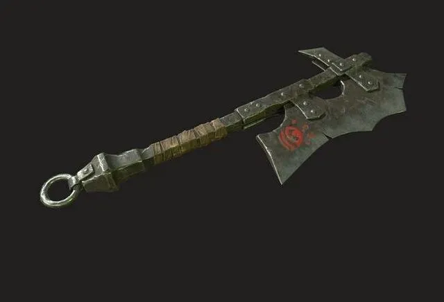 PBR Game 3D Models – Ork axe