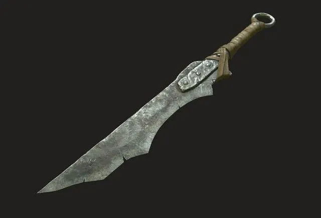 PBR Game 3D Models – Ork short sword
