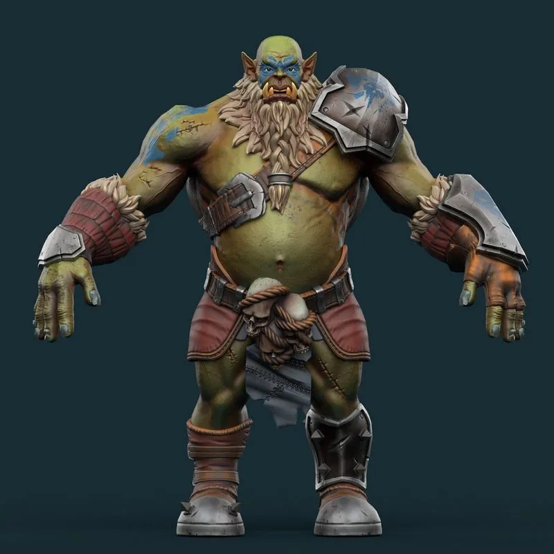PBR Game 3D Models – Ork warrior