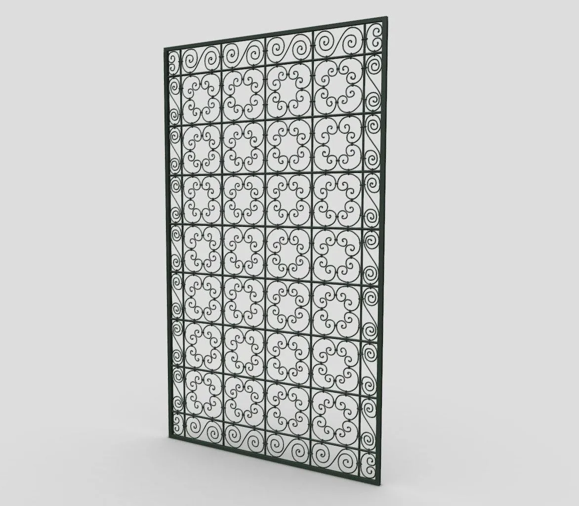 PBR Game 3D Models – Ornamental Arab Grate