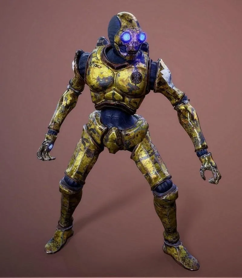 PBR Game 3D Models – Overclocked Bot