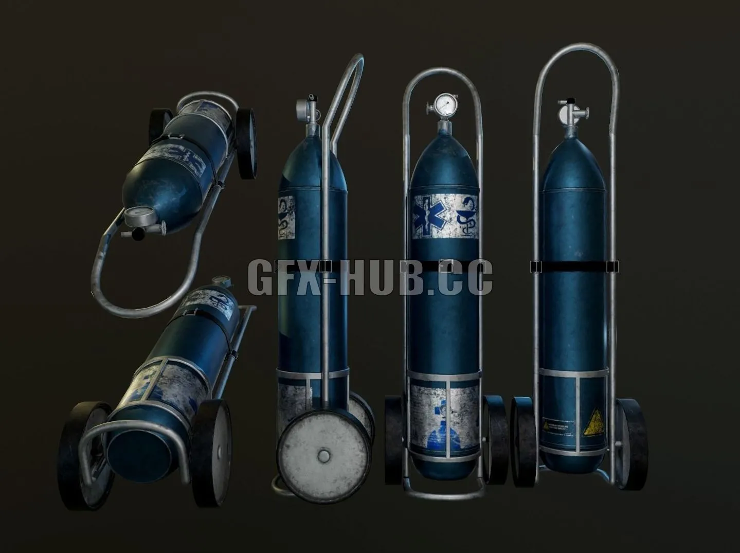 PBR Game 3D Models – Oxygen Cylinder