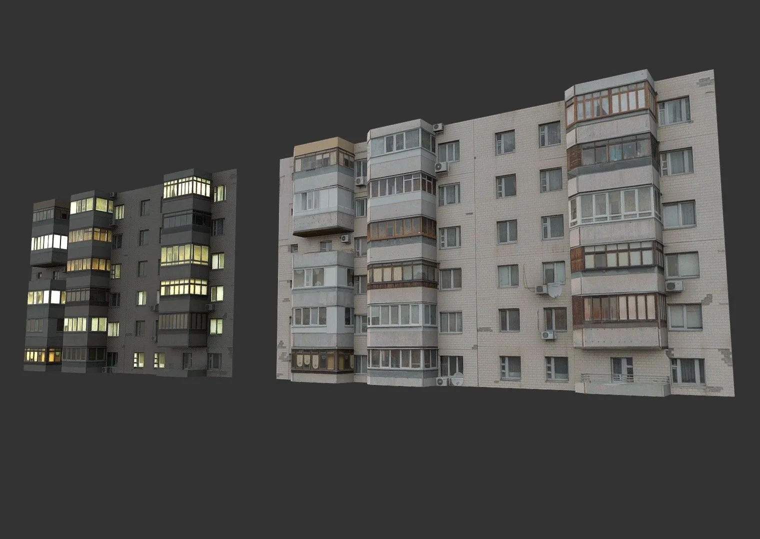 PBR Game 3D Models – Panel Hause Khrushchevka