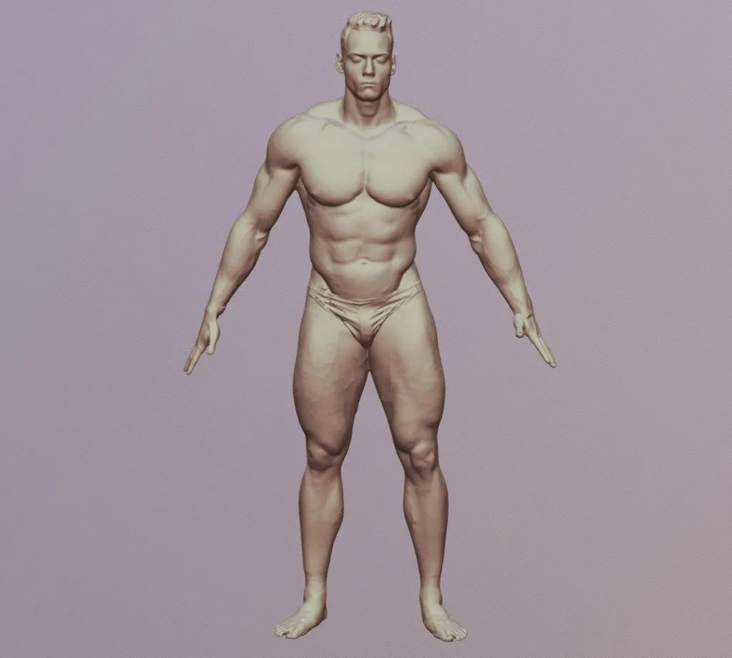 PBR Game 3D Models – Pavel 3Dscan Nudebody