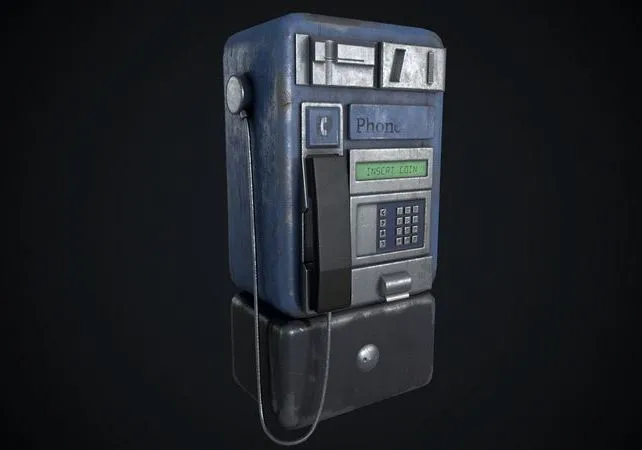 PBR Game 3D Models – Payphone Dirty