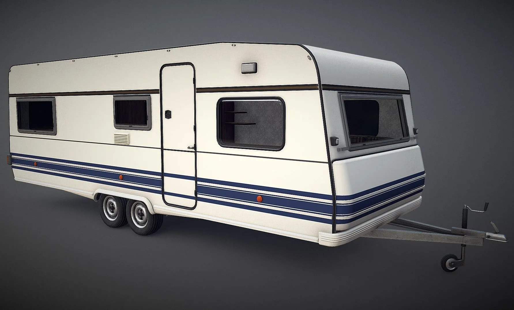 PBR Game 3D Models – Pbr Camper Trailer