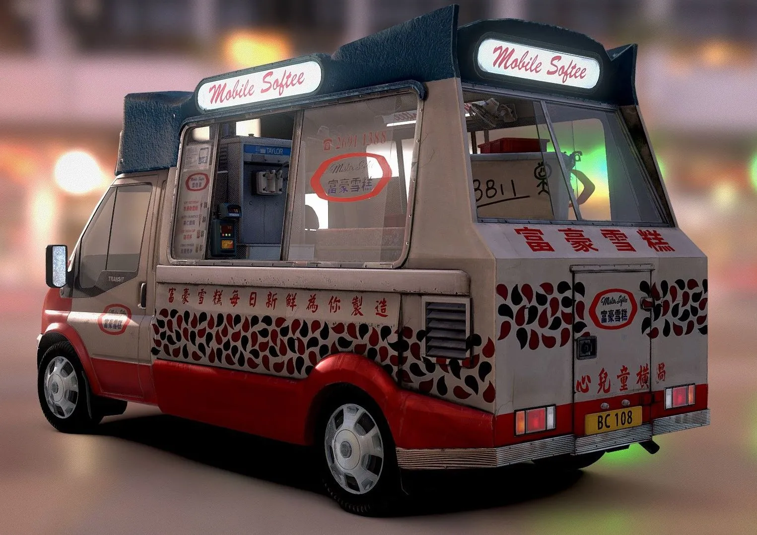 PBR Game 3D Models – Pbr Hong Kong Ice Cream Mobile Softee