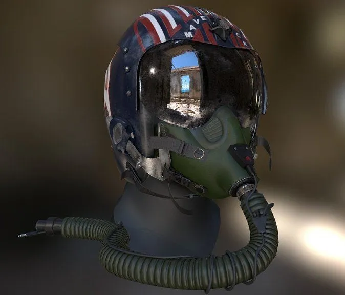 PBR Game 3D Models – Pbr Pilot Helmet Hgu33