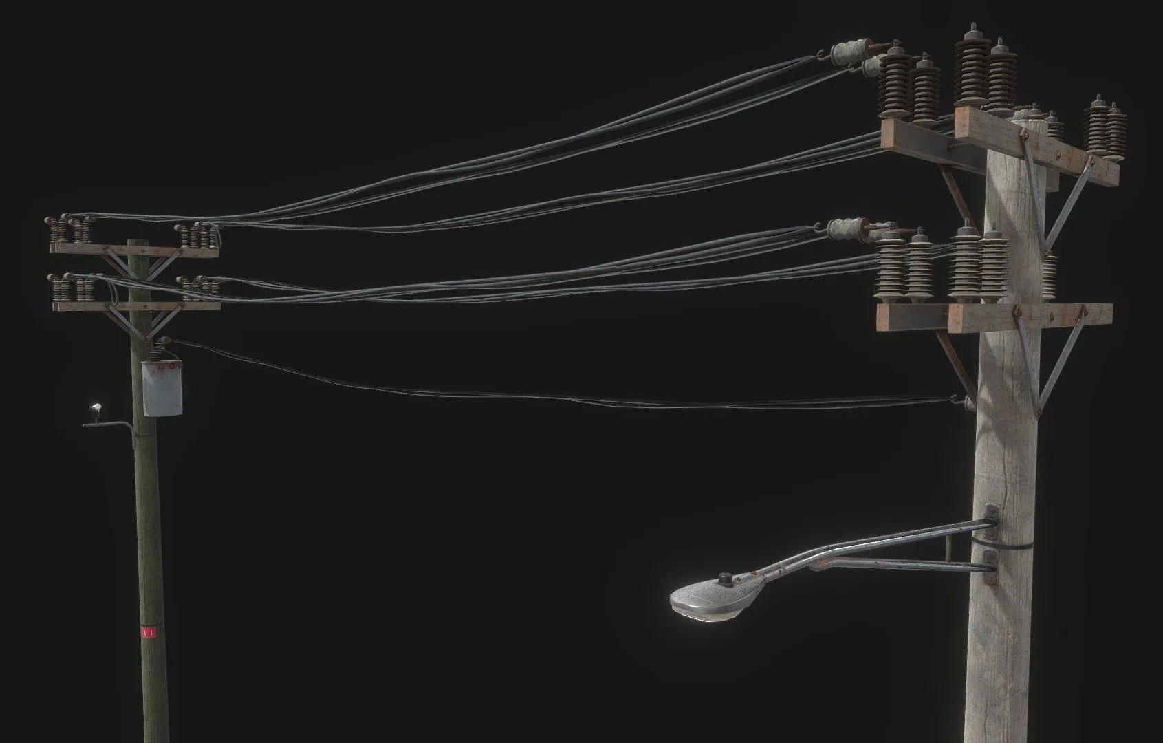 PBR Game 3D Models – Pbr Telephone Poles Modular Kit