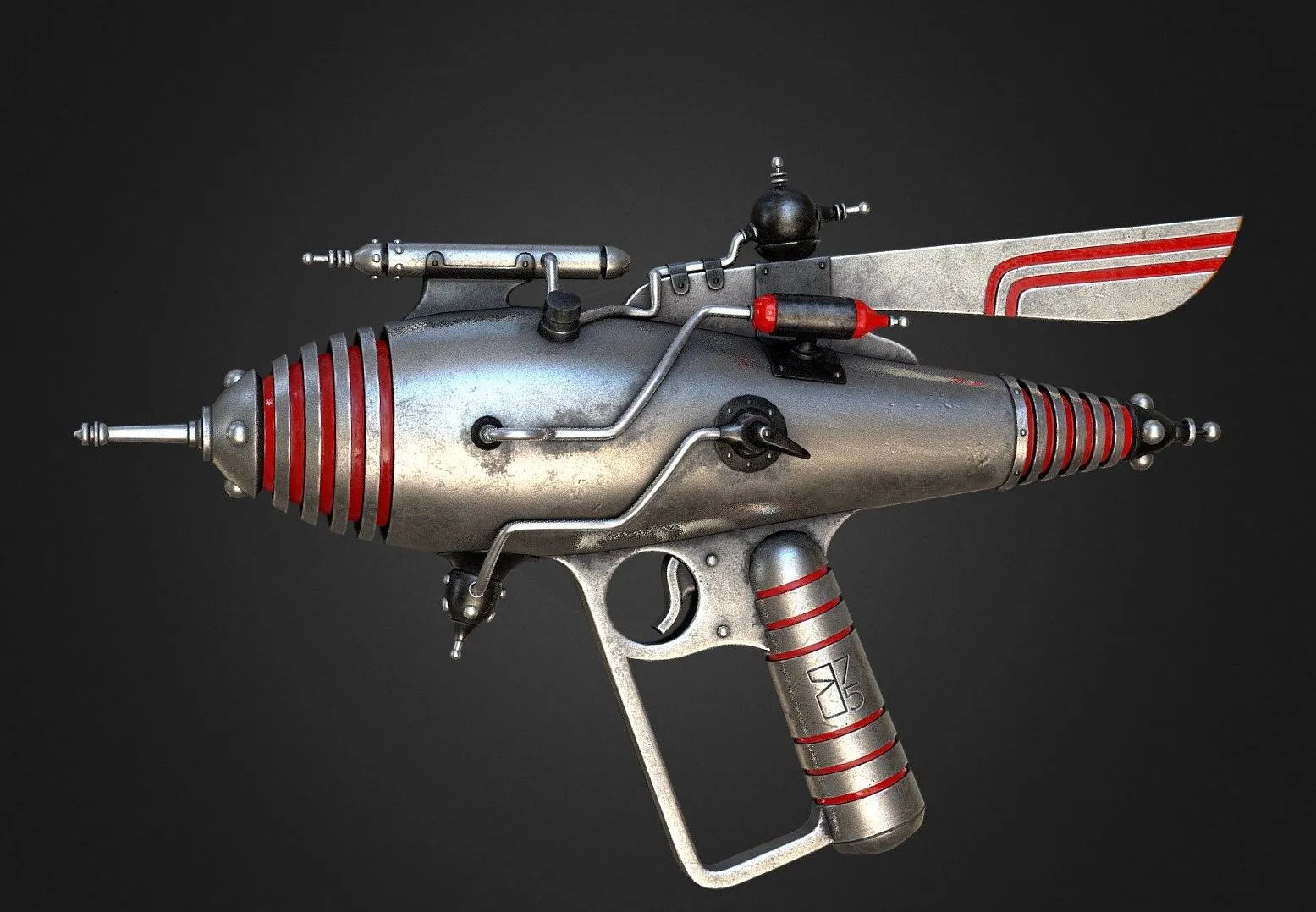 PBR Game 3D Models – Pearce 75 Atom Ray Gun