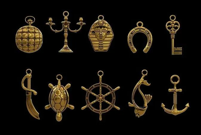 PBR Game 3D Models – Pendant Jewelry collection