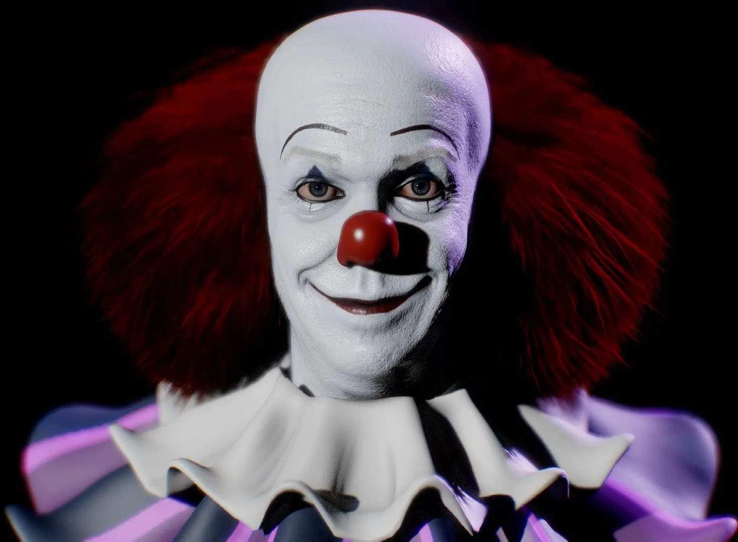 PBR Game 3D Models – Pennywisethe Dancing Clown 1990 Version