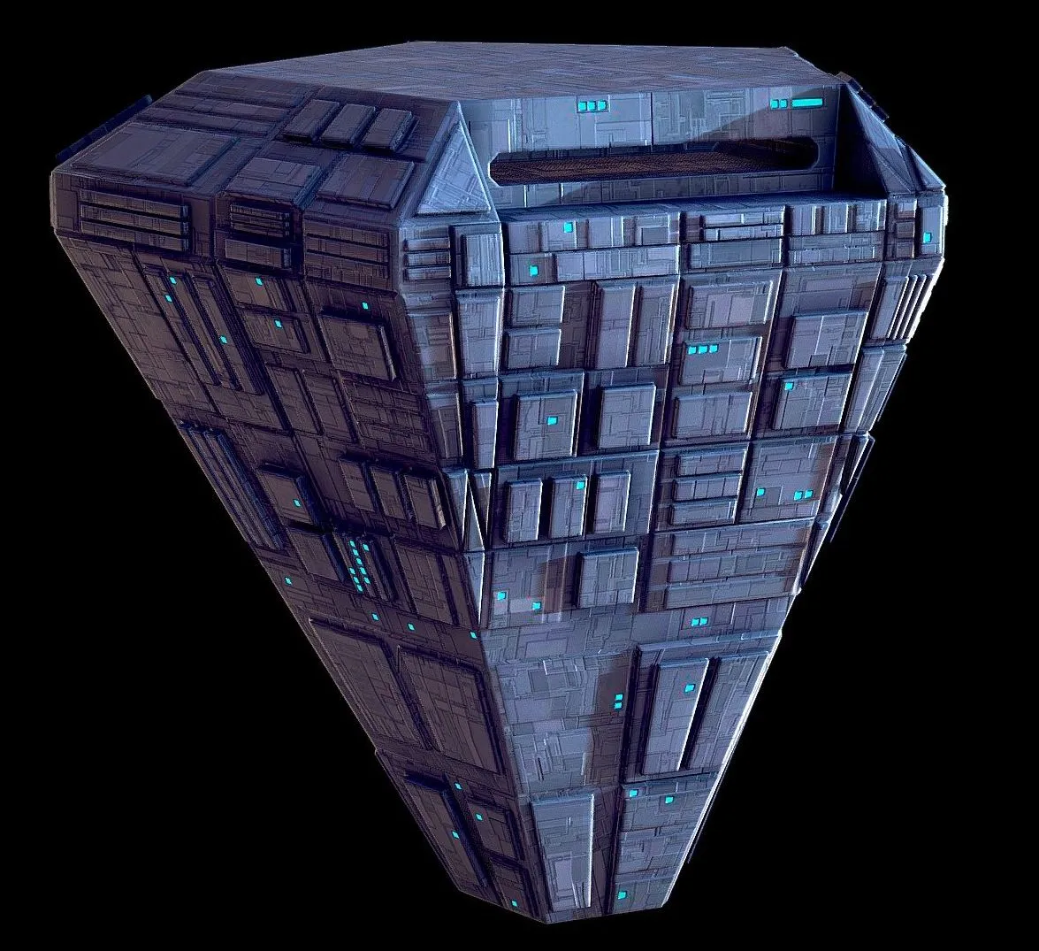 PBR Game 3D Models – Pentagon Diamond Space Station