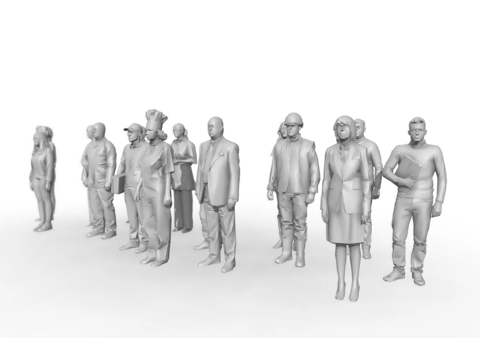 PBR Game 3D Models – People Low Poly Group 16