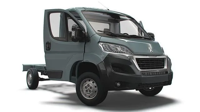 PBR Game 3D Models – Peugeot Boxer Chassis Truck SCab 3450WB HQInterior 2023