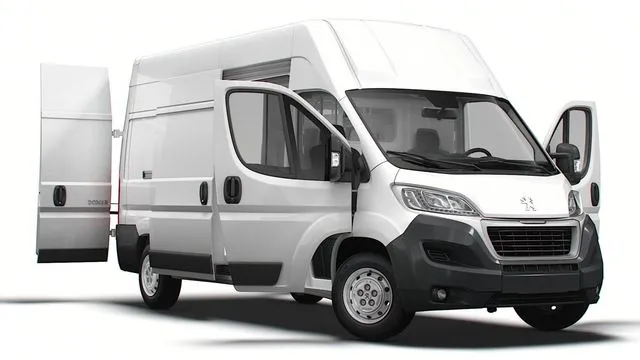 PBR Game 3D Models – Peugeot Boxer Van L3H3 HQ Interior 2023