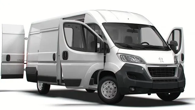 PBR Game 3D Models – Peugeot Boxer Van L4H2 HQ Interior 2023