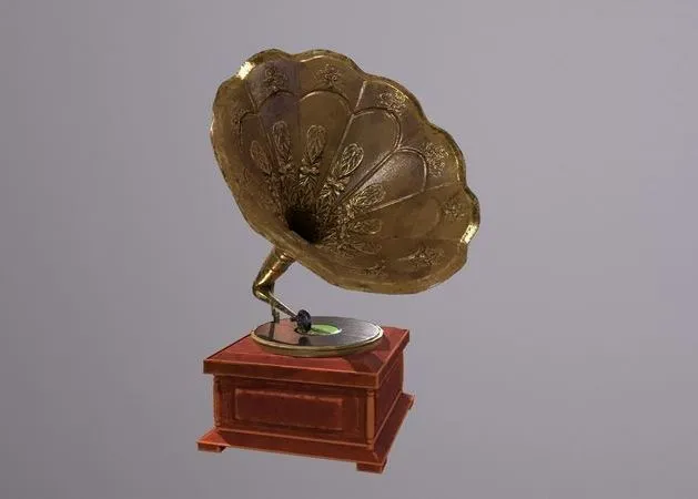 PBR Game 3D Models – Phonograph gramophone