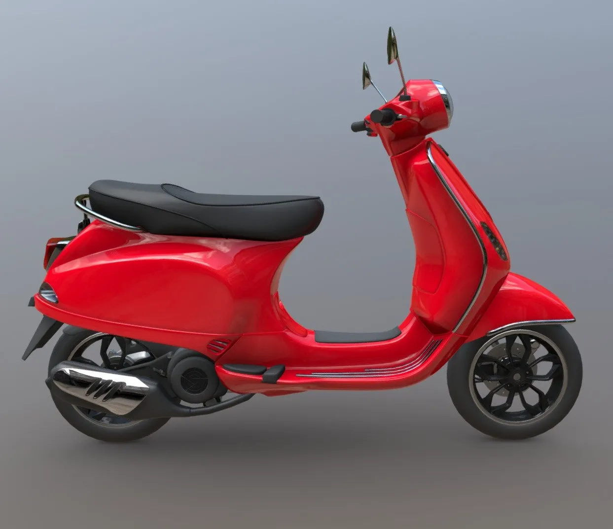 PBR Game 3D Models – Piaggio Vespa Lx 125