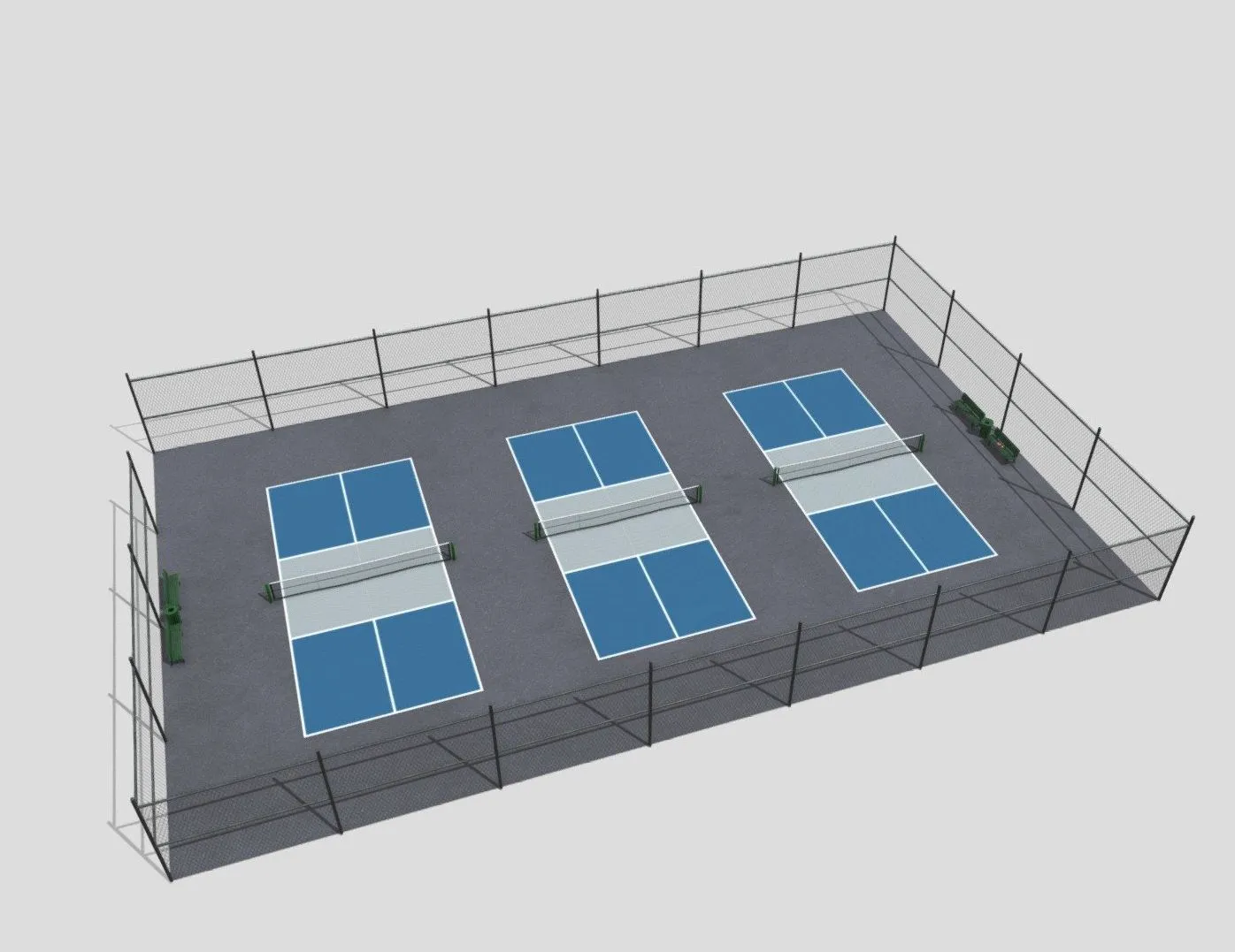 PBR Game 3D Models – Pickleball Courts
