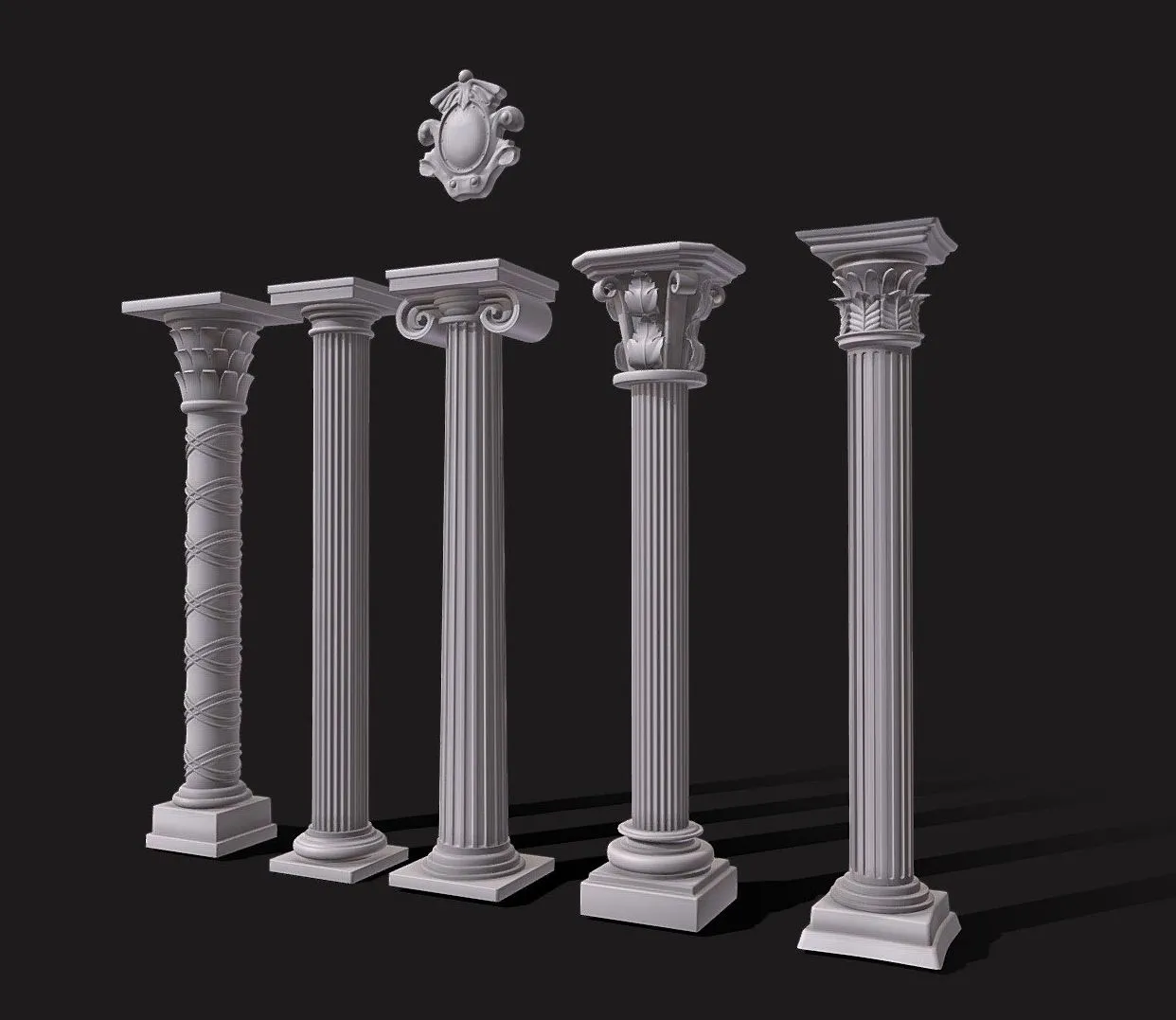 PBR Game 3D Models – Pillar Collection 1