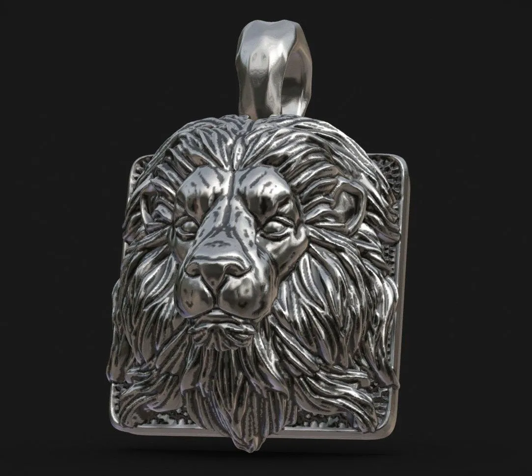PBR Game 3D Models – Pingente Lion 1