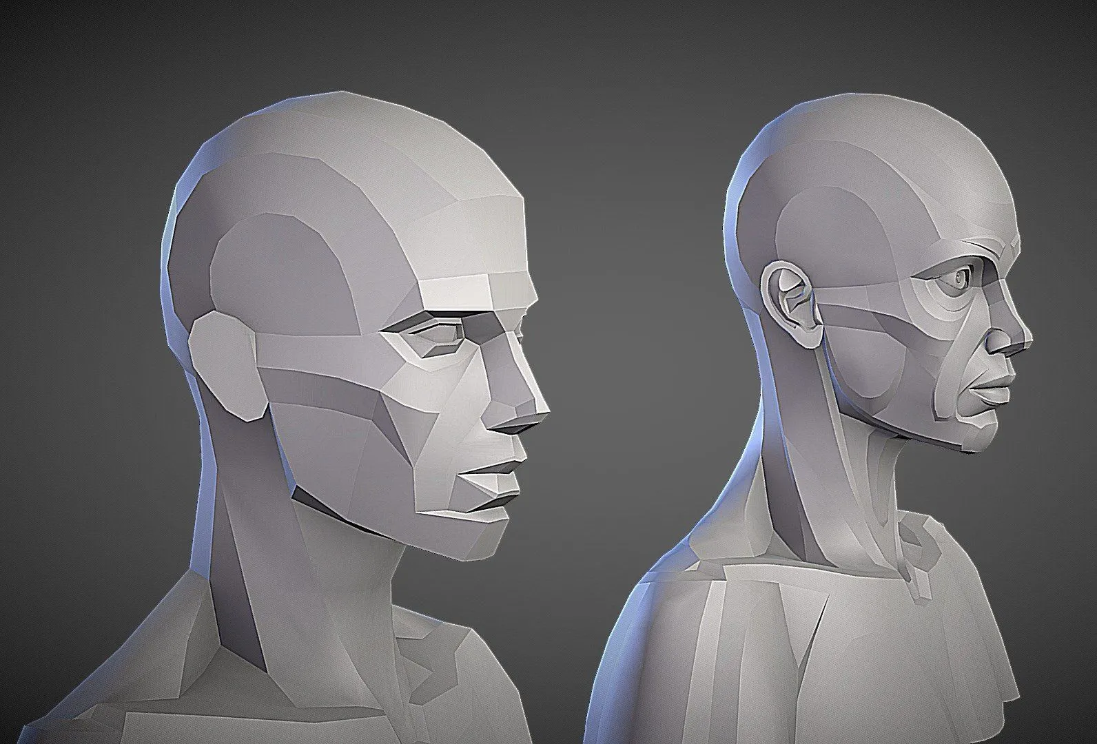 PBR Game 3D Models – Planar Female Head