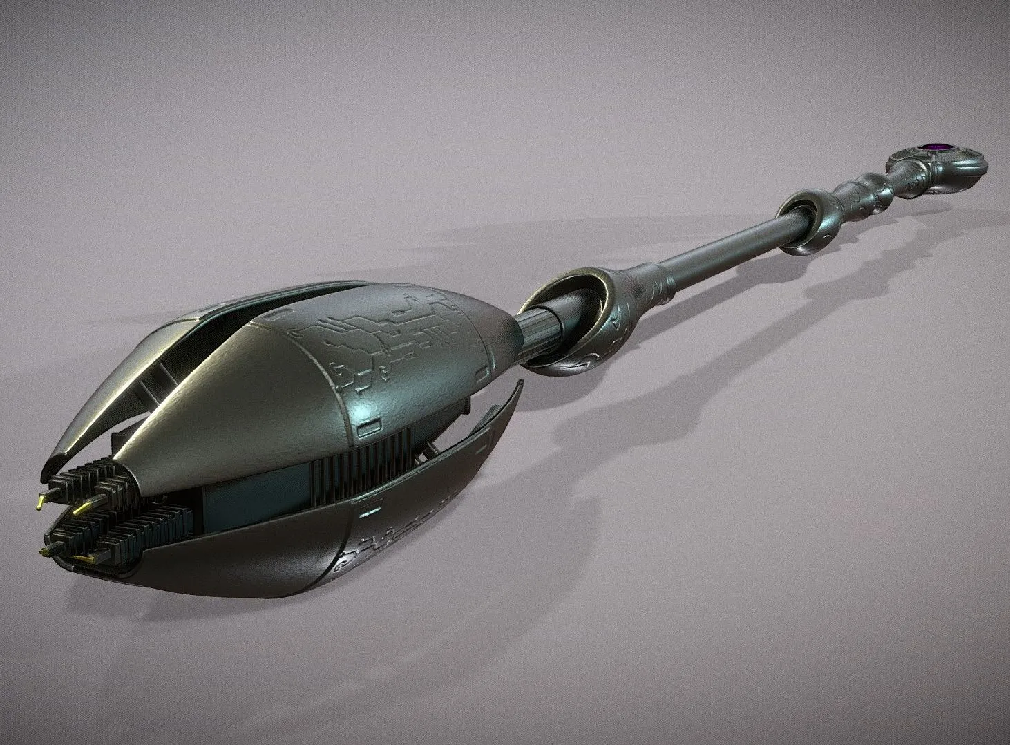 PBR Game 3D Models – Plasma Staff Omsx