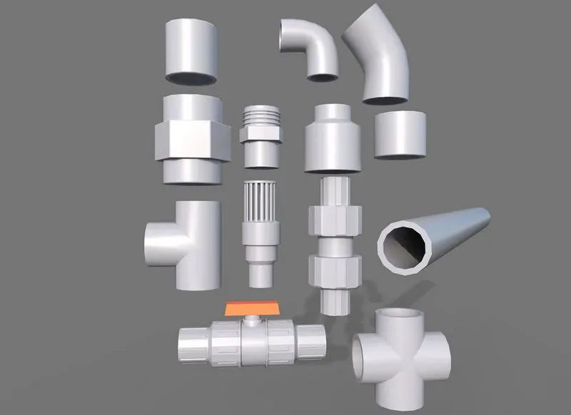 PBR Game 3D Models – Plastic Pipes