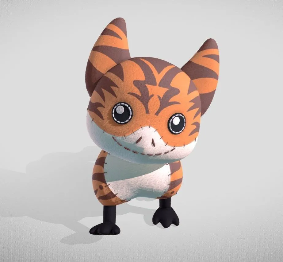 PBR Game 3D Models – Plushie Loth Cat