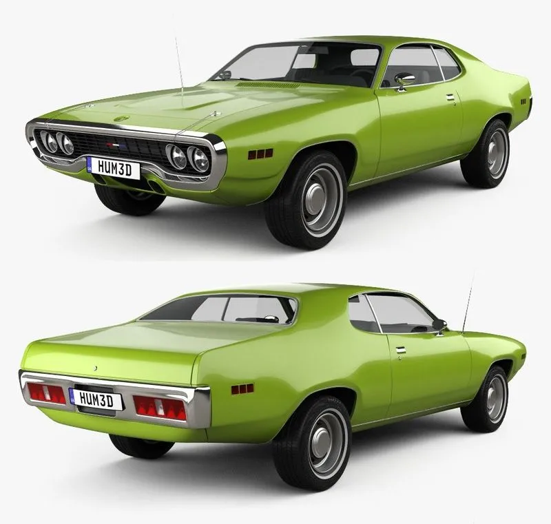 PBR Game 3D Models – Plymouth Satellite 1971