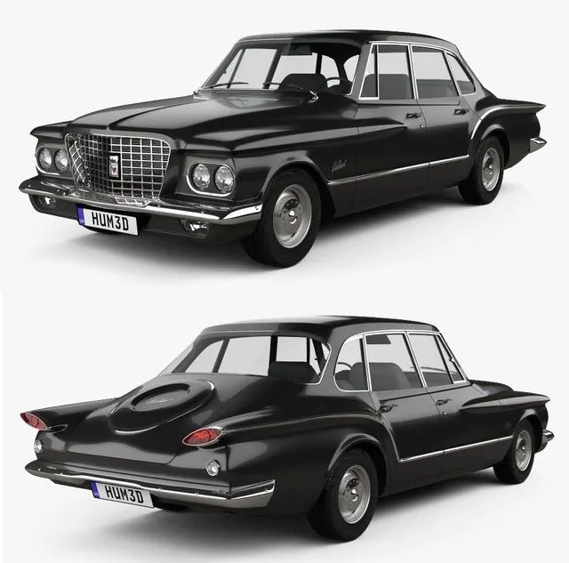 PBR Game 3D Models – Plymouth Valiant sedan 1960