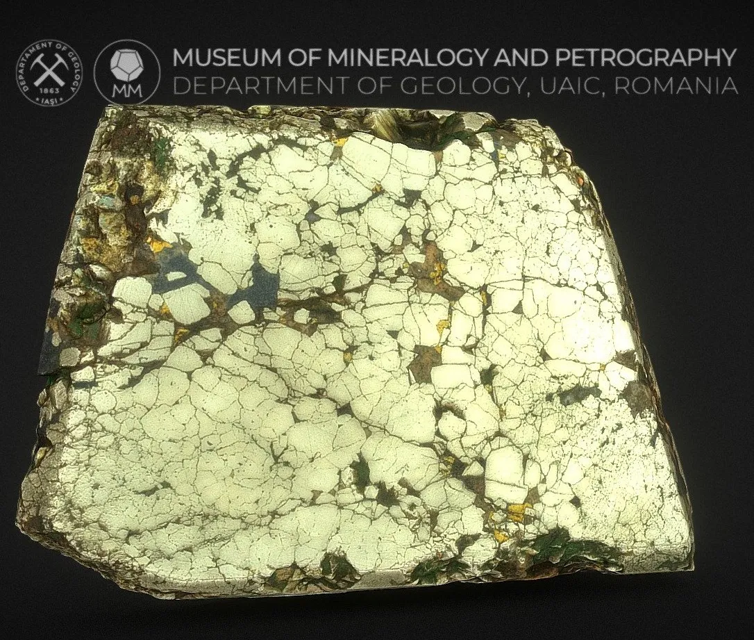 PBR Game 3D Models – Polished Ore Sample Of Pyrite And Chalcopyrite