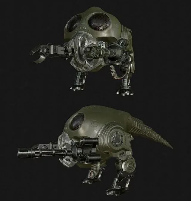 PBR Game 3D Models – Pollywog robot