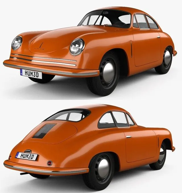 PBR Game 3D Models – Porsche 356 coupe 1948