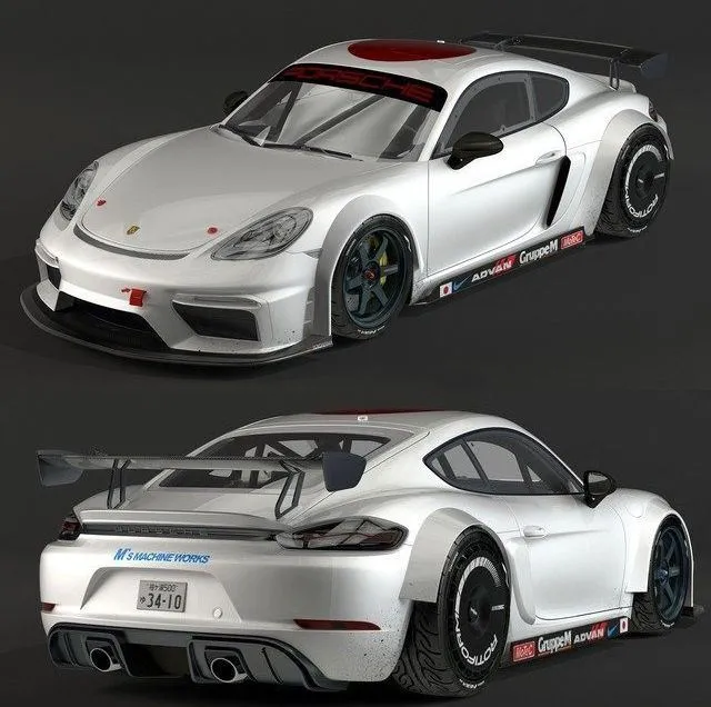 PBR Game 3D Models – Porsche 718 Cayman GT4 Clubsport 2019