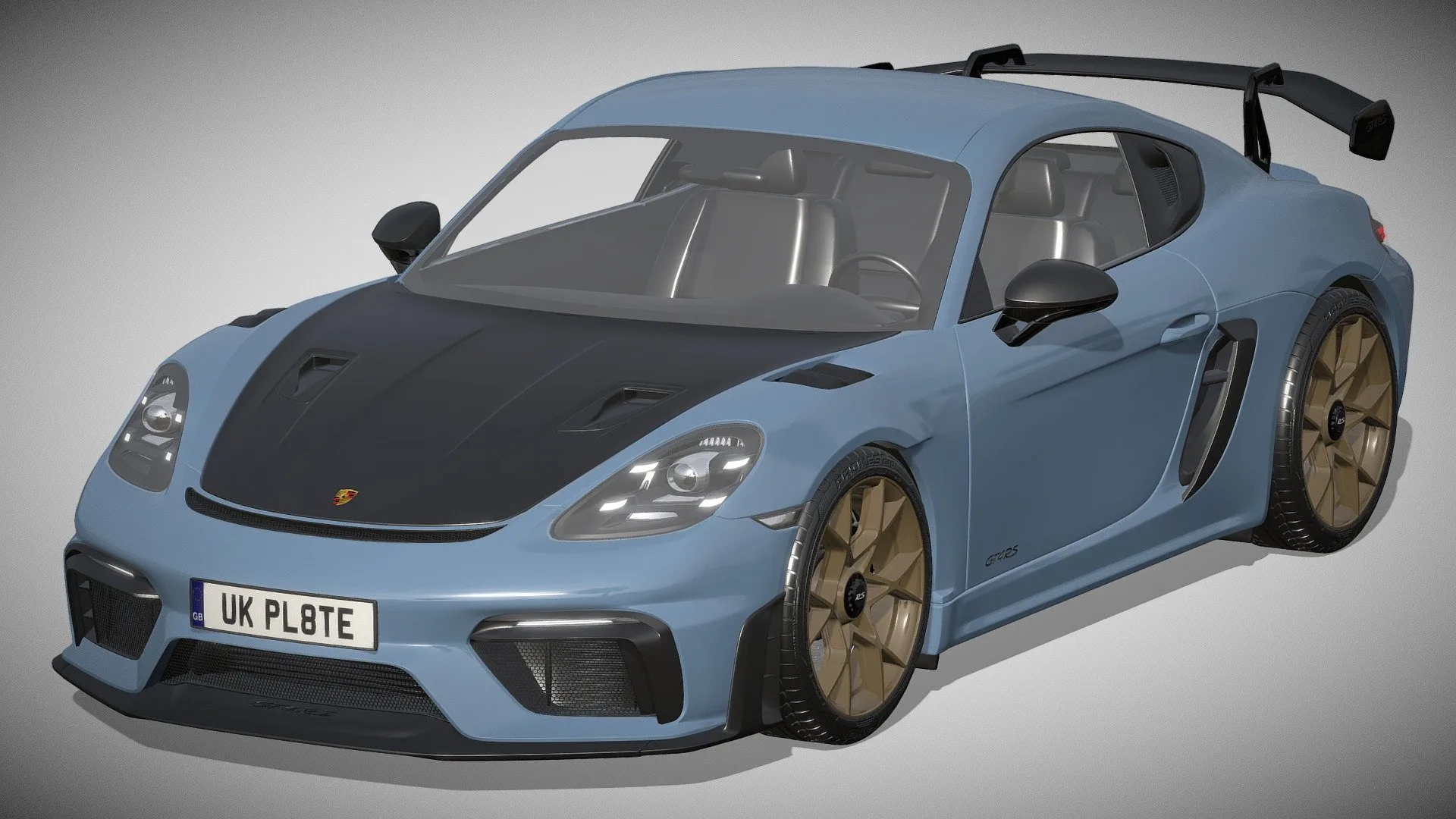PBR Game 3D Models – Porsche 718 Cayman Gt4 Rs 2022
