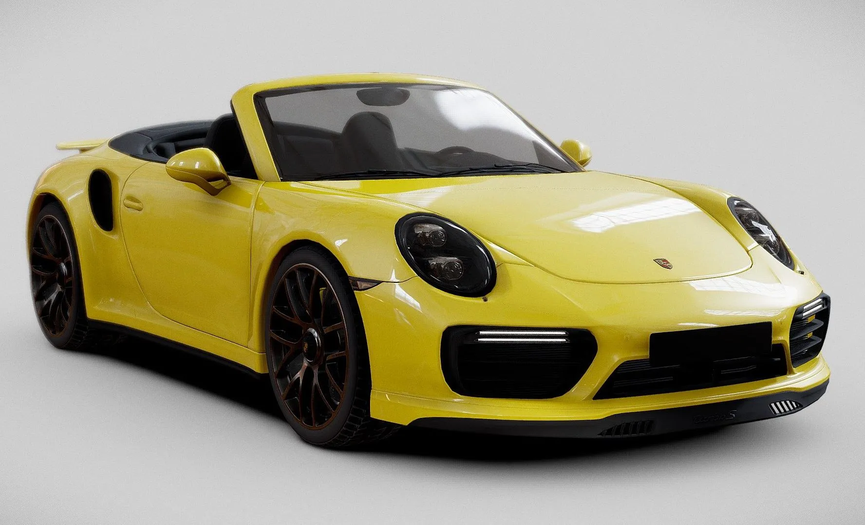 PBR Game 3D Models – Porsche 911 Turbo S Convertible 2016 30Off