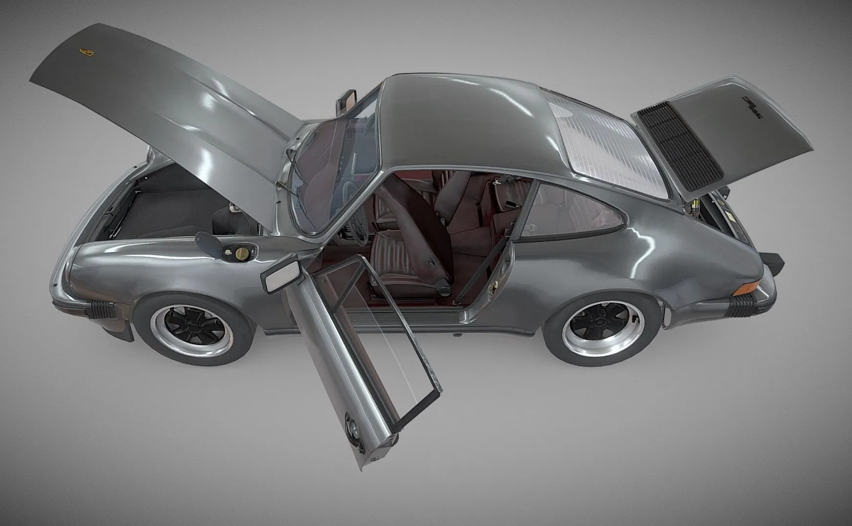 PBR Game 3D Models – Porsche 911Sc Coupe