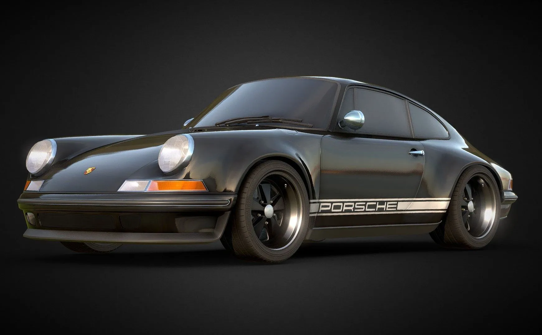 PBR Game 3D Models – Porsche Singer 911 Turbo