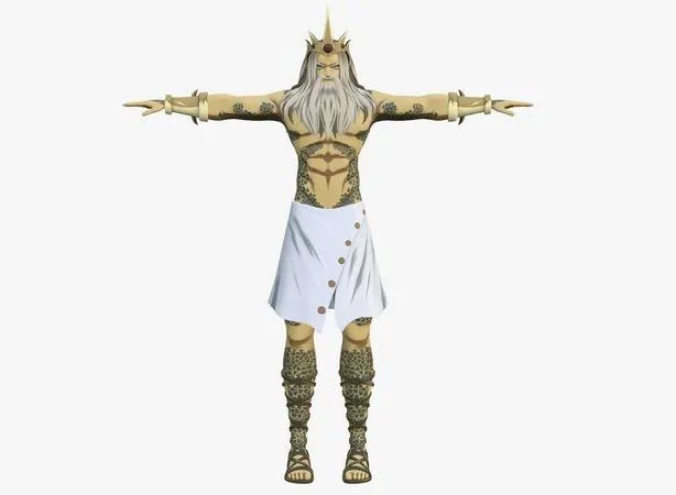 PBR Game 3D Models – POSEIDON king of gods