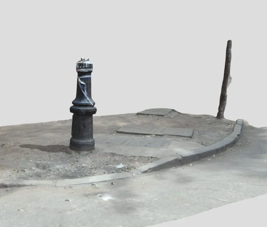 PBR Game 3D Models – Postes Luz 3 Bajados Alameda Metro Bqdno Dec19