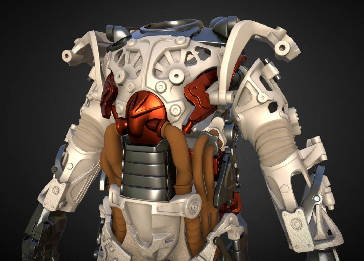 PBR Game 3D Models – Power Armor From Fallout Model Frame