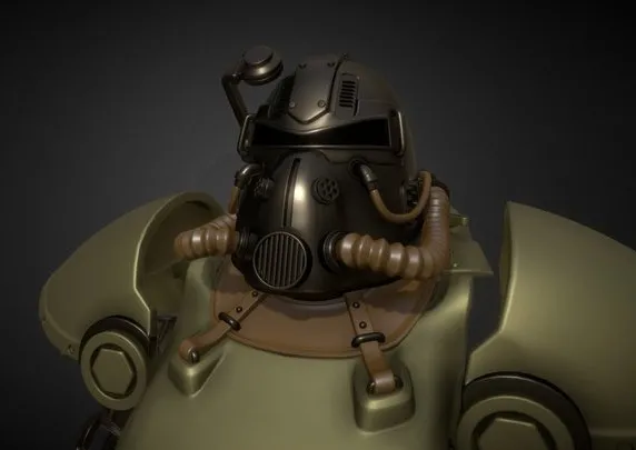 PBR Game 3D Models – Power Armor From Fallout. Model T51