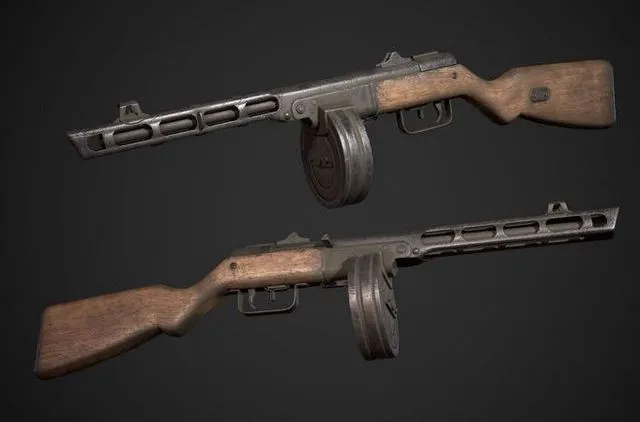 PBR Game 3D Models – PPSH-41 gun