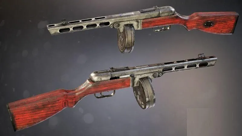 PBR Game 3D Models – Ppsh 41 submachine gun